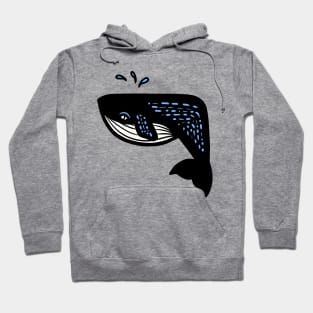 Blue Whale Minimalist Design Hoodie